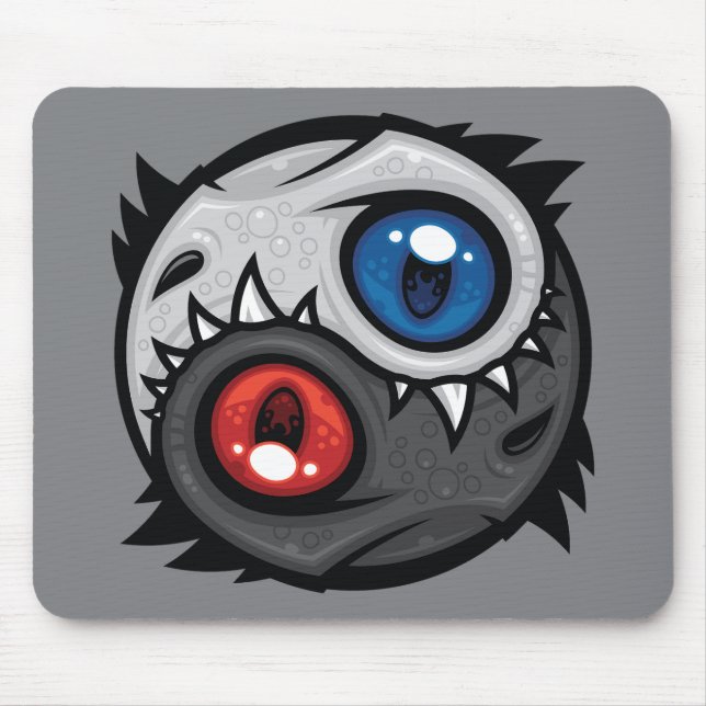 Good and Evil Dragon Yin Yang Mouse Pad (Front)