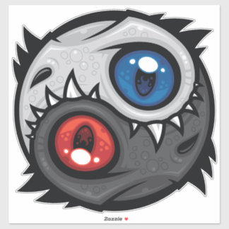 Good and Evil Dragon Yin Yang Sticker
