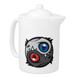 Good and Evil Dragon Yin Yang Teapot