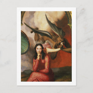 Good and Evil: the Devil Tempting a Young Woman, 1 Postcard