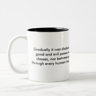 Good and evil Two-Tone coffee mug