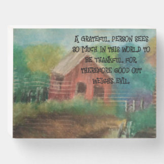 Good and Gratitude Wooden Box Sign