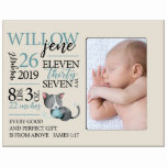 Good and Perfect Gift Ivory Cat Picture Frame<br><div class="desc">This beautiful baby birth stats picture frame is a lovely way to commemorate such a special day. Laser engraved with a sweet verse and your baby's specifications. Verse reads "Every good and perfect gift is from above".</div>
