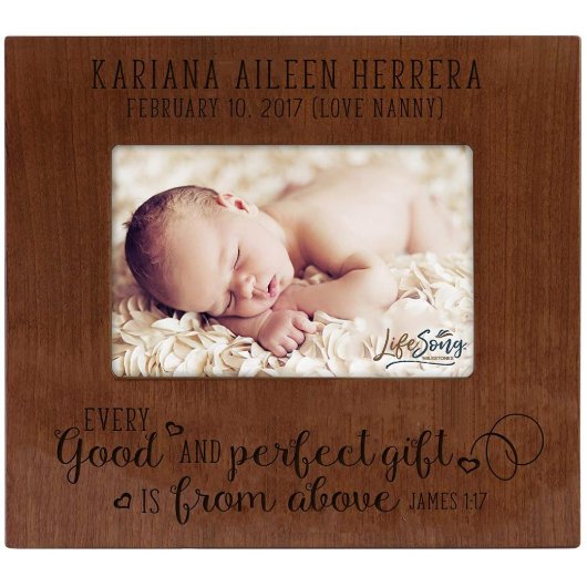 Good and Perfect Gift Newborn Cherry Picture Frame (Front)