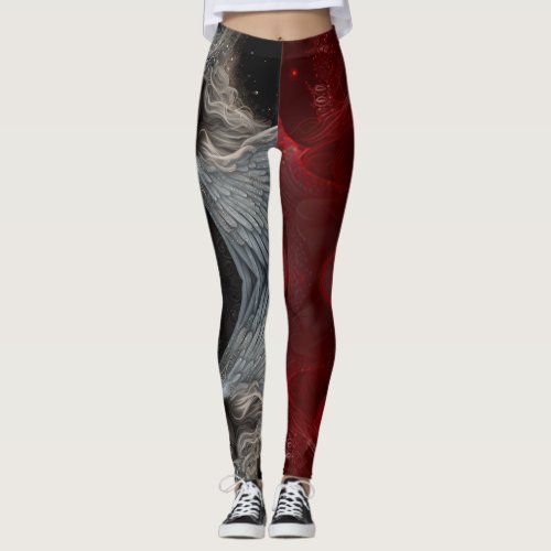 Good Angel Side  Bad Angel Side leggings