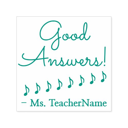Good Answers  Instructors Name Rubber Stamp