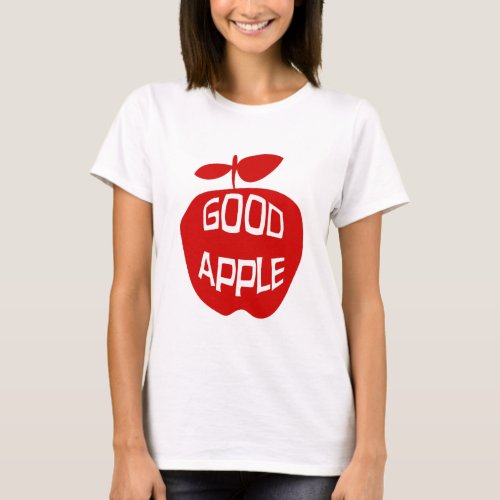 Good Apple Fun Red Fruit Love Design T_Shirt