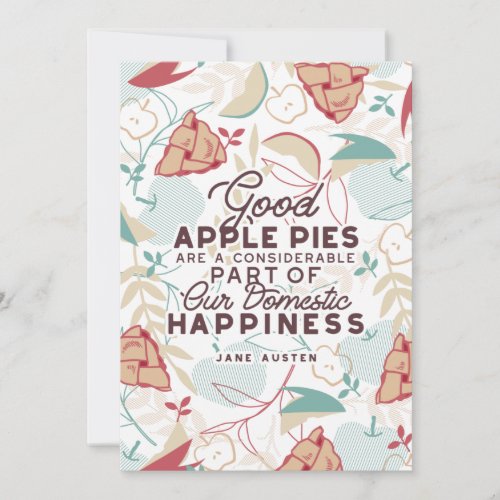 Good Apple Pies Quote Holiday Card
