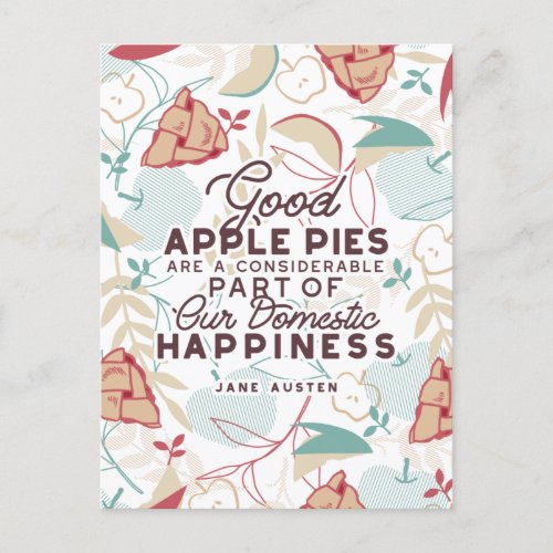 Good Apple Pies Quote Postcard