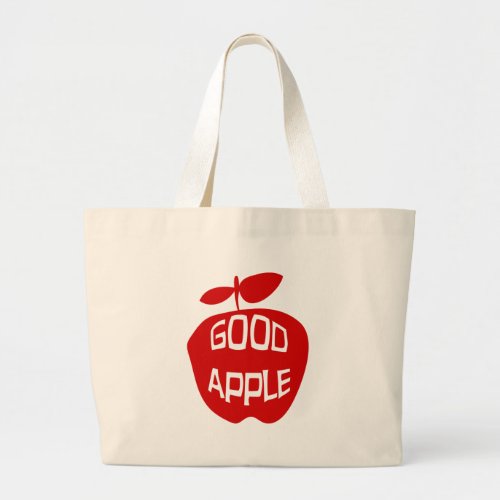 Good Apple Total Sweetheart Red Logo Large Tote Bag