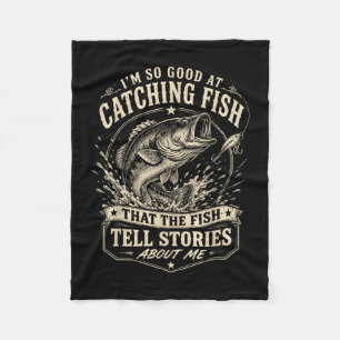 Good at catching fish funny bass fishing fisherman fleece blanket