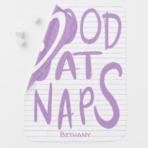 Good At Naps - Lavender Purple Baby Blanket