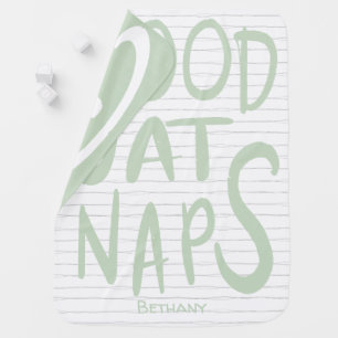 Good At Naps - Mint Green Baby Blanket