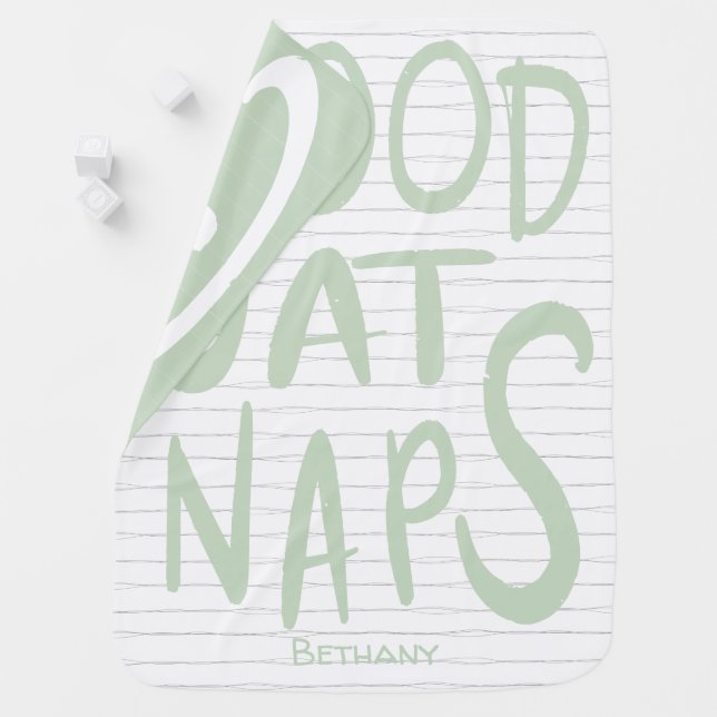Good At Naps - Mint Green Baby Blanket (In Situ)