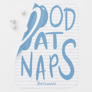 Good At Naps - Powder Blue Baby Blanket