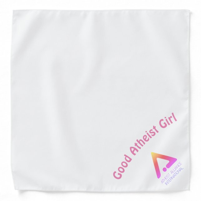 Good Atheist Girl pastel logo Bandana (Front)