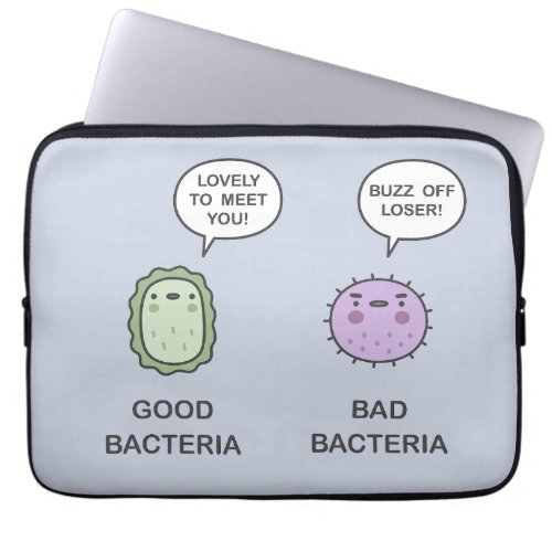 Good Bacteria Bad Bacteria Laptop Sleeve
