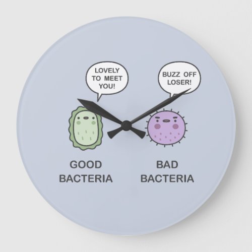 Good Bacteria Bad Bacteria Large Clock