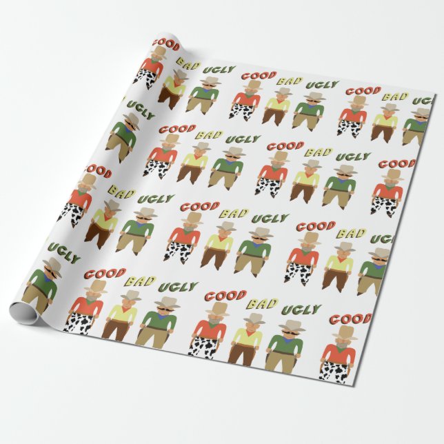 Good Bad Ugly Wrapping Paper (Unrolled)