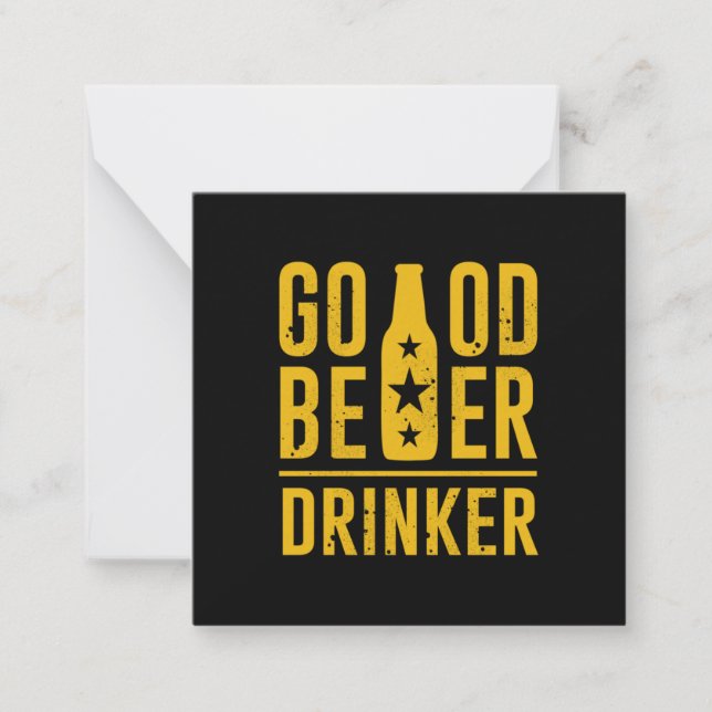 Good Beer Drinker Note Card (Front)
