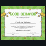 Good Behavior Student Recognition Certificates<br><div class="desc">Celebrate your student’s success! Our Good Behavior Student Recognition Certificates was crafted with these sentiments. Our Good Behavior Student Recognition Certificates is customizable so that you can make this your own. The Good Behavior Student Recognition Certificates is a terrific for students and children of all ages. Hand over our Good...</div>