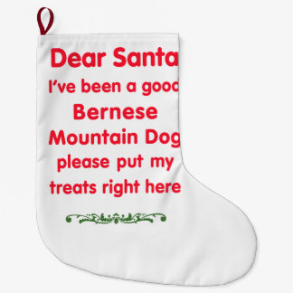 good Bernese Mountain Dog Large Christmas Stocking