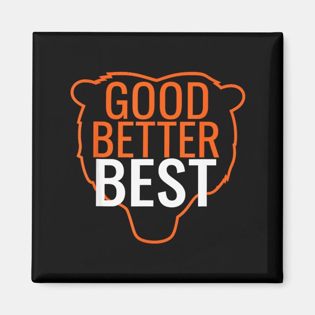 Good Better Bear Outline Motivation  Magnet (Front)