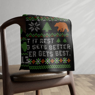 Good Better Best Never Let It Rest Christmas Quote Bandana