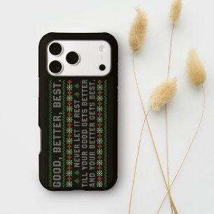 Good Better Best Never Let It Rest Christmas Quote iPhone 17 Pro Max Case