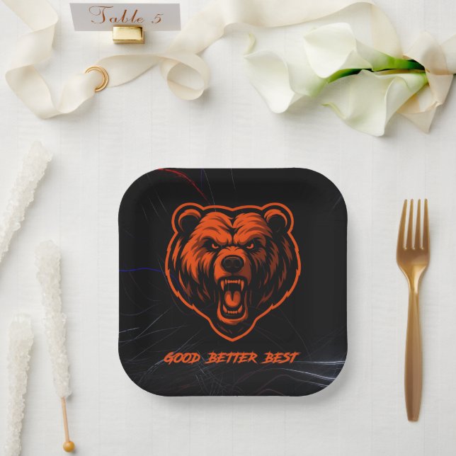 Good Better Best Never Let It Rest Paper Plates (Wedding)