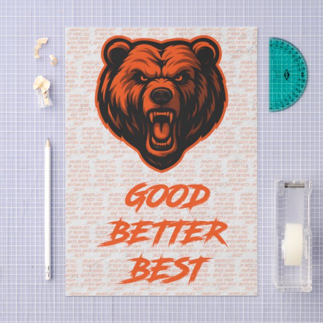 Good Better Best Never Let It Rest Tissue Paper (Craft)