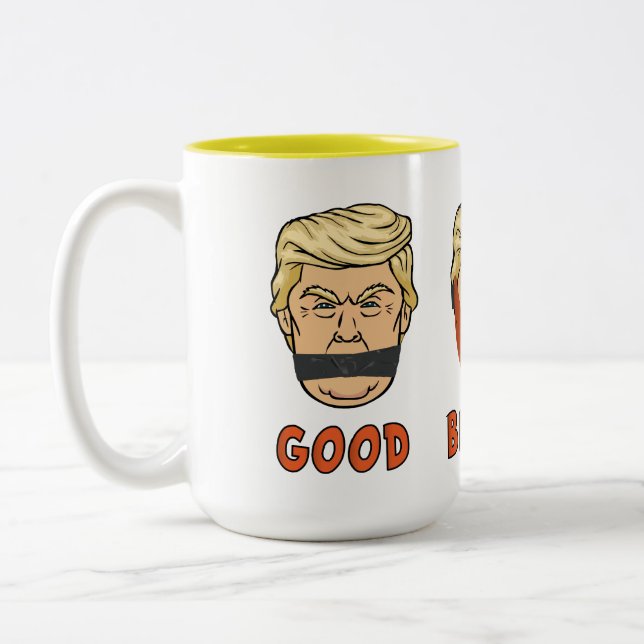 Good better best Trump’s head for democrat Two-Tone Coffee Mug (Left)