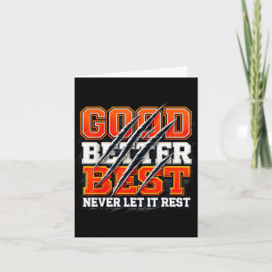 Good Better Never Let It Rest Motivation Bear Card