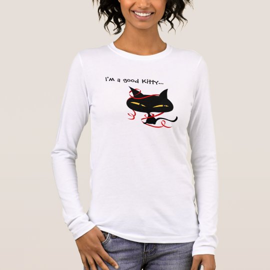 Good Black Kitty Ladies' Long Sleeve T Shirts