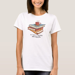 Good book cup of tea reading mug cute T-Shirt