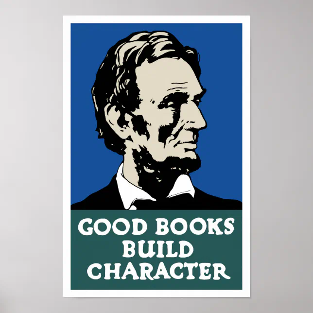 "Good Books Build Character" WPA Style Poster - 1935 Reproduction, 16x24