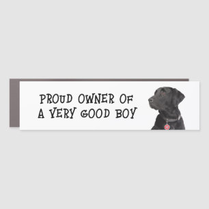 Good Boy Black Lab Car Magnet