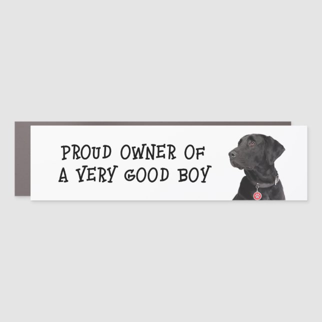 Good Boy Black Lab Car Magnet (Front)