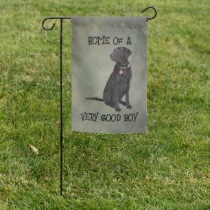 Good Boy Black Lab Garden Flag