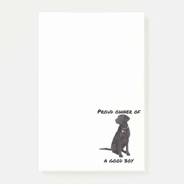 Good Boy Black Lab Post-it Notes (Front)