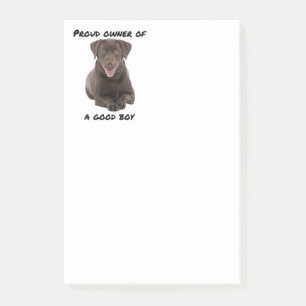 Good Boy Chocolate Lab Post-it Notes