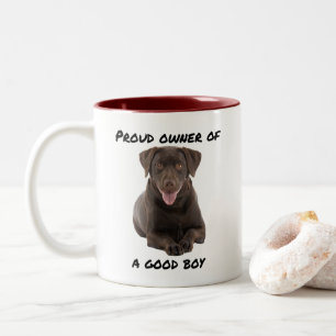 Good Boy Chocolate Lab Two-Tone Coffee Mug