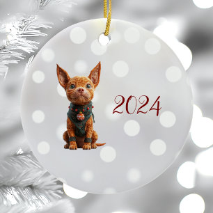 Good Boy Christmas Elf Ceramic Ornament