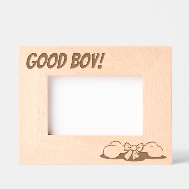 Good Boy Dog Bone  Engraved Frames (Front)