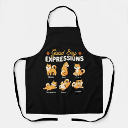 Good Boy Expressions Cute Shiba Inu Dog Apron