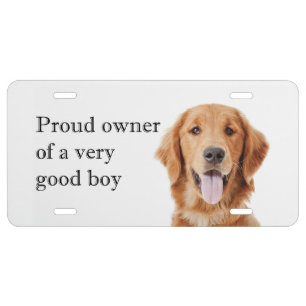 Good Boy Golden License Plate