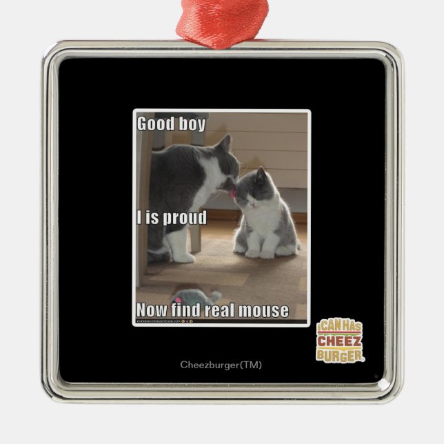 Good boy metal ornament (Front)