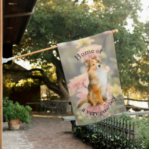 Good Boy Sheltie House Flag