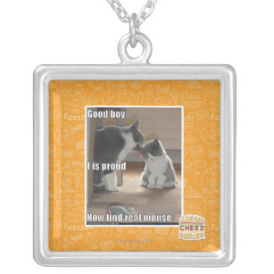 Good boy silver plated necklace