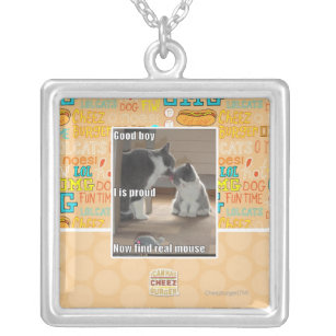 Good boy silver plated necklace